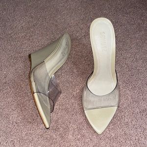 Schutz nude wedge sandals